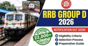 Read more about the article RRB Group D Recruitment 2026 (Short Notice) – Apply Online for 22000 (Tentative) Posts