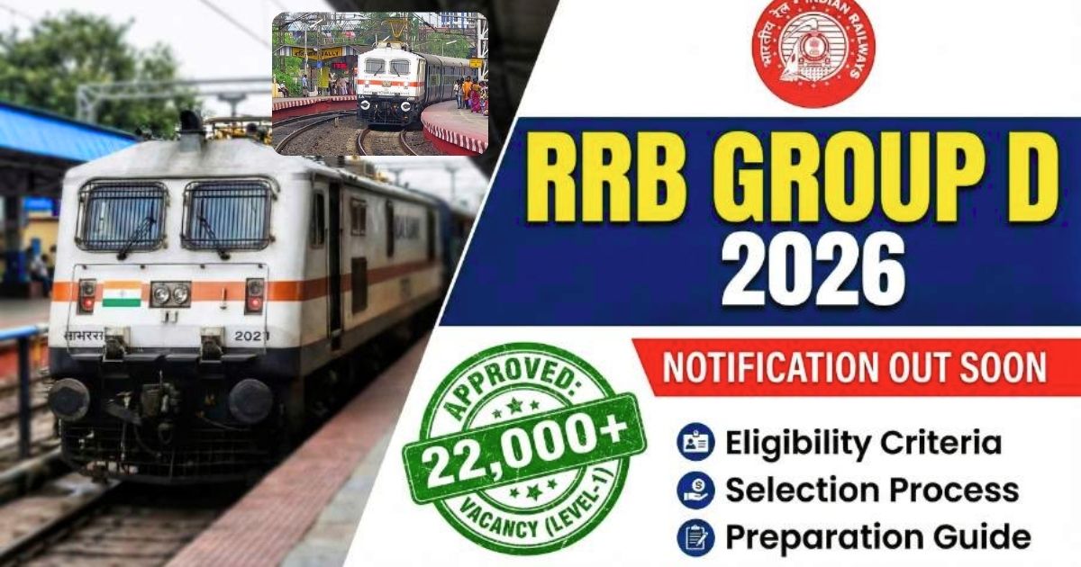 Read more about the article RRB Group D Recruitment 2026 (Short Notice) – Apply Online for 22000 (Tentative) Posts