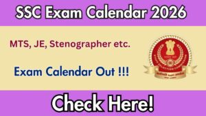 Read more about the article SSC Exam Calendar 2026 Released – Check Exam Dates & Schedule PDF